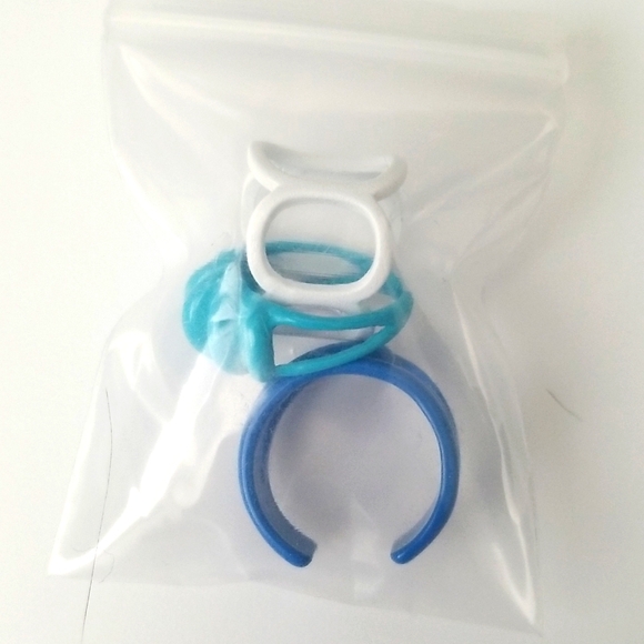 3 pc Geometric Open Ring Set - Picture 4 of 4